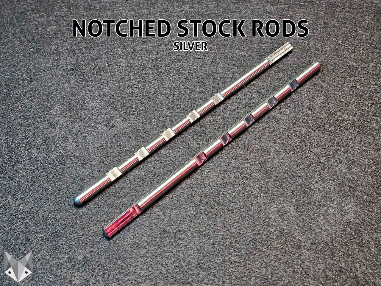 Notched Rod for Extending Stocks - Pair