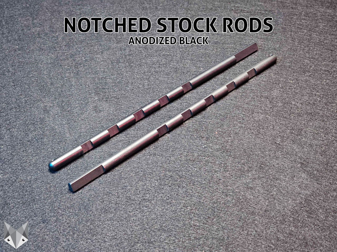 Notched Rod for Extending Stocks - Pair