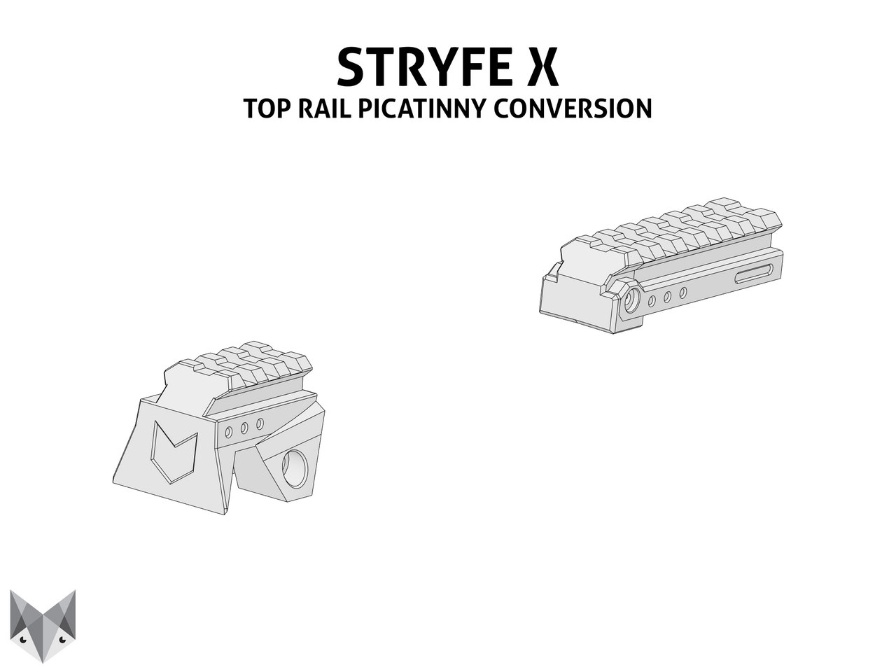 Stryfe X Picatinny Top Rail Conversion