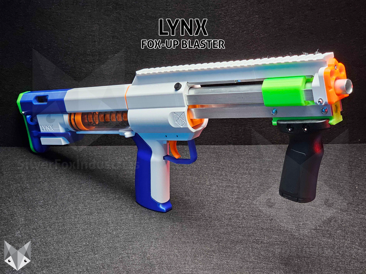 FOX UP - LYNX White Blue Green