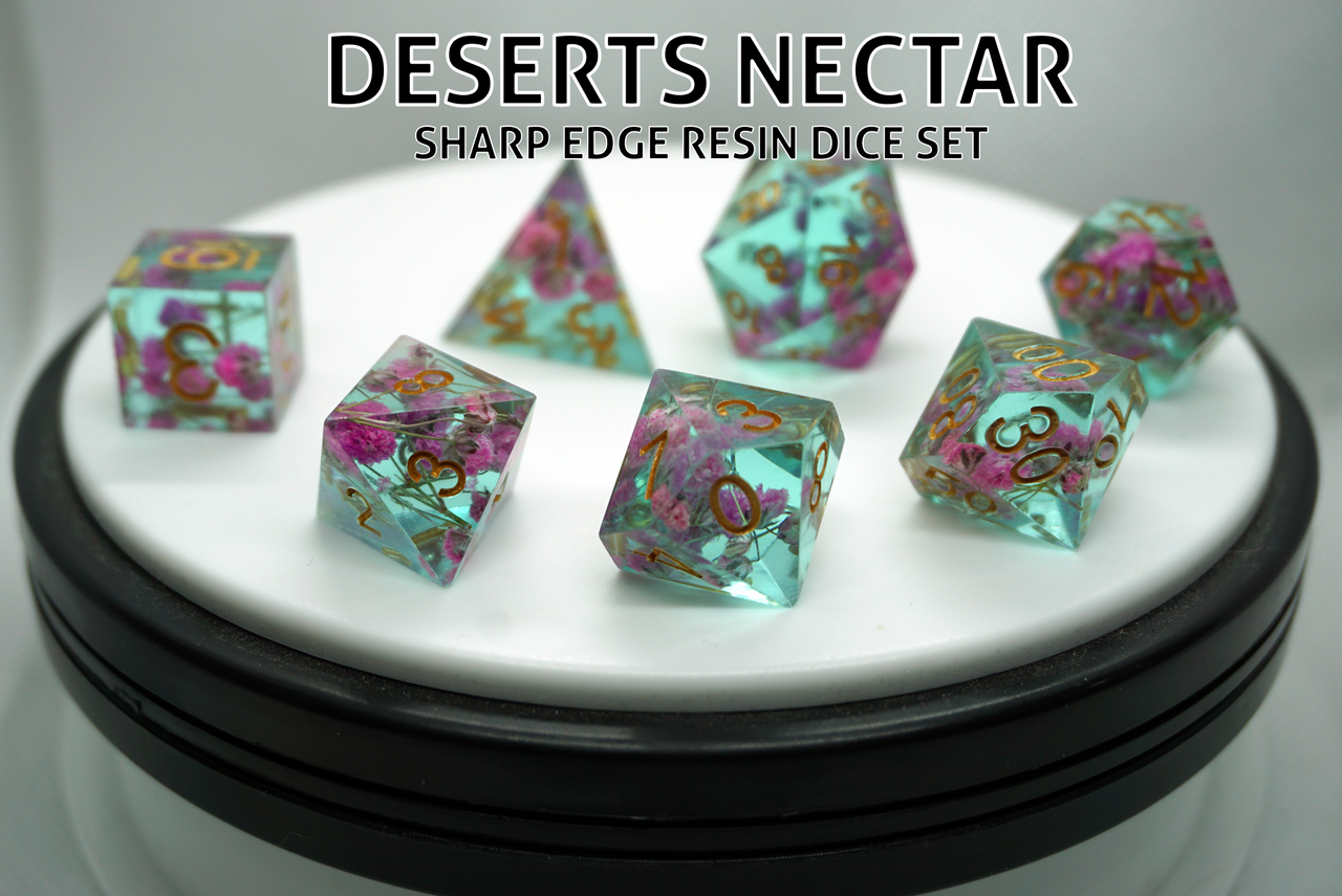 Desert's Nectar - Polyhedral Sharp Edge Resin Dice Set