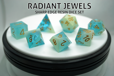 Radiant Jewels - Polyhedral Sharp Edge Resin Dice Set