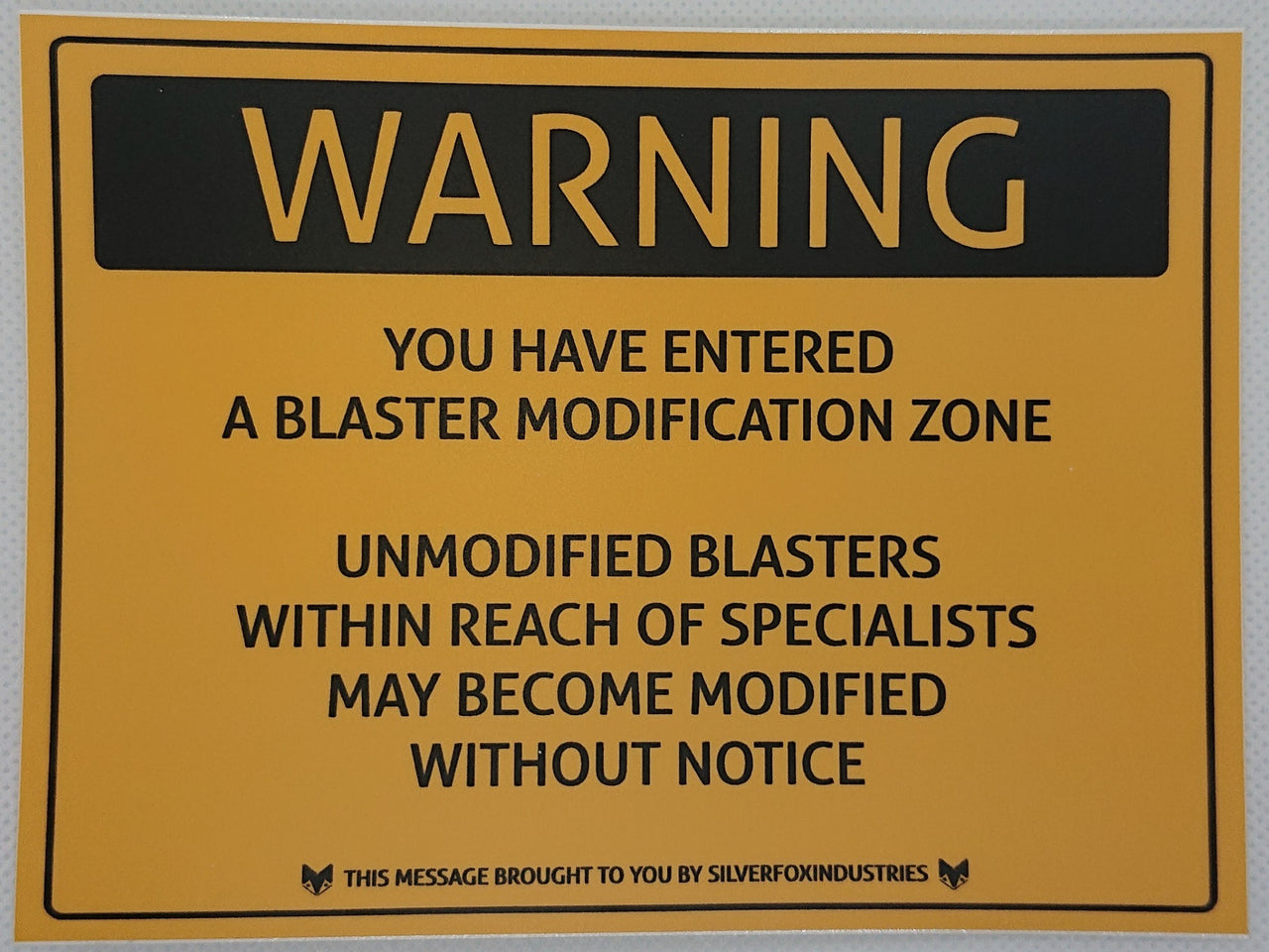"Warning" Sticker