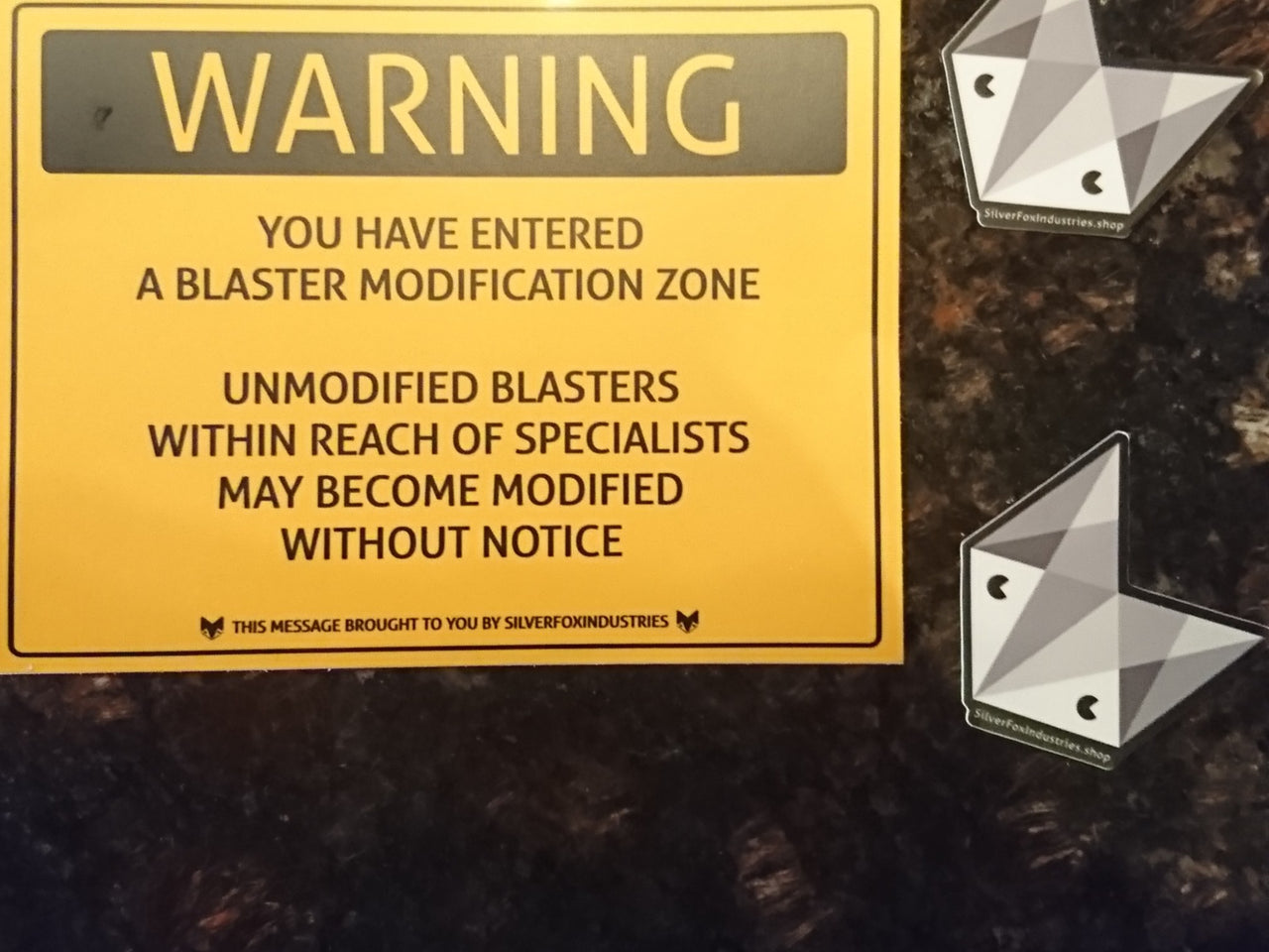 "Warning" Sticker