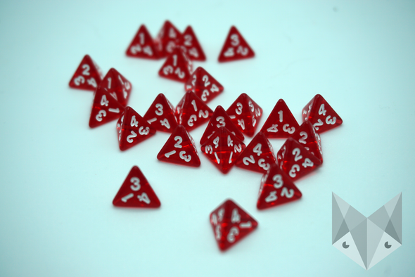 Set of Mini D4 for 5E Healing Potion Props